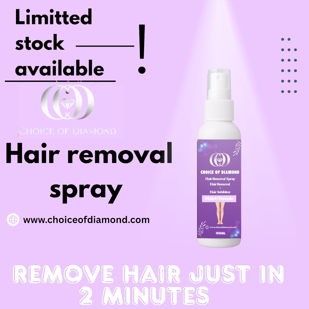 PERMENANT HAIR REMOVEL SPRAY
